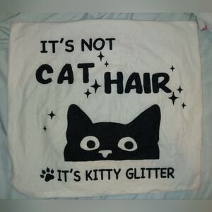 Charming Black and White Cat Pillow Case With Zipper